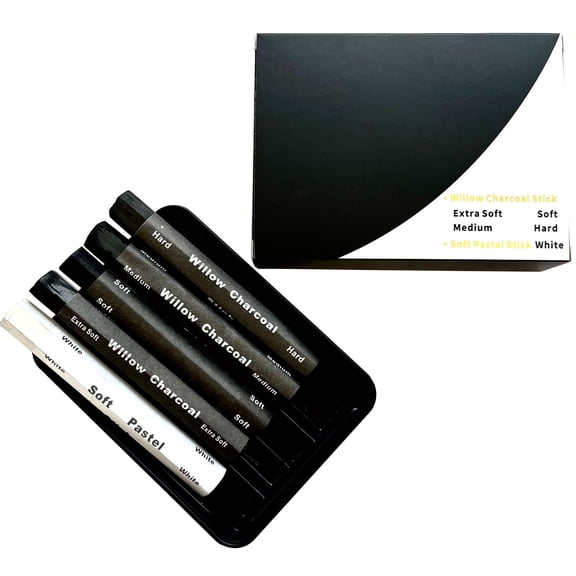 Multifunctional Charcoal Sticks Charcoal Pencils Art Supplies Water Soluble Charcoal Strips for Sketching and Drawing