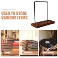 thumbnail image 3 of ELAYARD Desktop Record Stand Vinyl Records Holder Brown Iron Display for Home 1Pcs, 3 of 8
