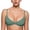 50#Army Green, variant on Women's Balconette Bra - Lightly Underwire Tshirt Demi Bras Supportive Wine 34