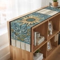 thumbnail image 6 of Blue Golden Sun 48 Inch Table Runner, Vintage Abstract Art Retro Farmhouse Dresser Scarf Cotton & Linen Tablerunner for Dining/Kitchen Island/Holiday Party Décor 13" x 48", 6 of 9