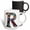 Multicolor, variant on 3drose, Pretty Image of Stained Glass Monogram Letter R, 11oz Mug
