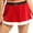 Red, variant on Miutii Women's Christmas Miss Santa Claus Versatile Flared Skirt Faux Fur Trim Mini Skater Skirt Red L