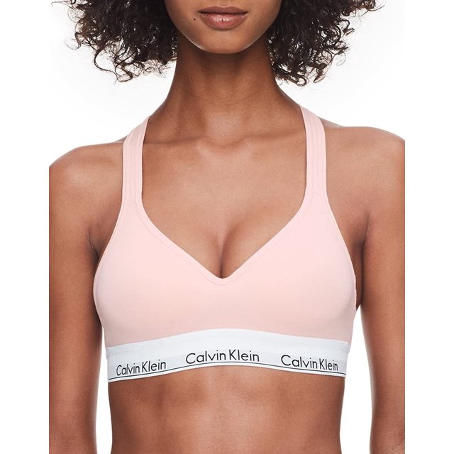 Bralette Calvin Klein, moderno, inalámbrico, de algodón con forro ligero