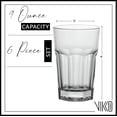 thumbnail image 6 of Vikko Drinking Glasses Set of 6 Highball Glass Dishwasher Safe Drinkware, 9 Oz., 6 of 6