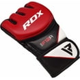 thumbnail image 6 of RDX MMA Gloves for Grappling Martial Arts Training, D. Cut Open Palm Maya Hide Leather Sparring Mitts, Perfect for Cage Fighting, Combat Sports, Punching Bag, Muay Thai and Kickboxing, Red, L, 6 of 9
