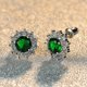 thumbnail image 4 of Pendientes de circonita con diamantes rosas y copos de nieve, pendientes sencillos de girasol a la moda para mujer, 4 of 6