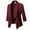 Burgundy, variant on Women's 3/4 Sleeve Blazer Slim Fit Casual Lightweight Office Blazer Suit Jacket Open Front Cardigan Jacket Fashion Comfy Draped Neck Ruched Work Purple Medium