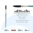 thumbnail image 2 of Mimik Professional Watercolor Brushes - Dagger Striper 3/8" - 2Pk - Synthetic Squirrel Hair - Natural Bristle Artist Brushes for Watercolors & Acrylics - Imitates Natural Squirrel and Sable Hair, 2 of 7