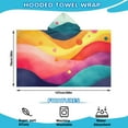 thumbnail image 2 of Colorful Tie Dye Mountain Pattern Hooded Bath Towel，50"x30" for Ages 3 To 12 Kids, Quick Dry Lightweight Soft Microfiber Hood Beach Towel Cover Up for Kids, 2 of 7