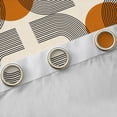 thumbnail image 4 of Castle Fairy Retro Geometric Pattern Black Out Curtains for Adults, Abstract Art Curtains Pack of 2 (42x63 Each) for Bedroom, Orange Beige, 4 of 6