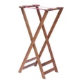 thumbnail image 2 of Kratos by Hubert Tray Stand with Solid Legs Dark Walnut Wood - 38" H, 2 of 7