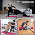 thumbnail image 6 of Extra Thick Non-Skid Dual Surface Yoga Mat with Carrying Strap, 72" x 24" x 2/5", Pink & Gray, 6 of 6