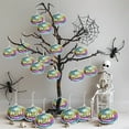 thumbnail image 5 of BNNG Set of 3 Glass Jack O Lantern Halloween Ornaments Hanging Pumpkin Tree Decorations Mini Pumpkin Hanging Balls for Thanksgiving Halloween Holiday Party Home Decor, 5 of 9
