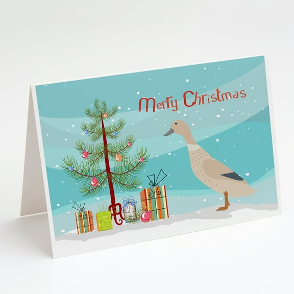 West Harlequin Duck Christmas Greeting Cards and Envelopes Pack of 8