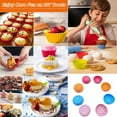 thumbnail image 4 of Silicone Muffin cupcake cups thickened with high temperature resistant DIY baking tools - Red, blue, orange, pink, 4 of 5