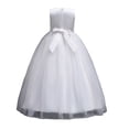 thumbnail image 7 of UAYOTSE Girls Sleeveless Lace formal Maxi Dress 4 5 6 7 8 9 10 Years Floral Lace Tulle Long Pageant Gown for Wedding Flower Girl, 7 of 7