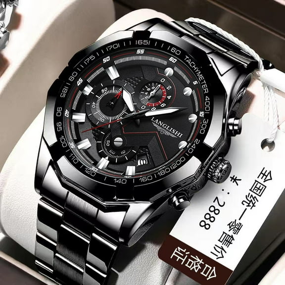 LANGLISHI Mens Watches Top Brand Luxury Sport Waterproof Luminous Wristwatch Quartz Clock Big Dial Casual Relogio Masculino