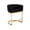 Black - Velvet - 1PC, variant on Dayalane 24.5" Modern Counter Height Bar Stool, Velvet Upholstered Bar Stool with Curved Backrest and Gold Metal Frame, Comfy Barrel Stools Kitchen Island Stool for Bar Restaurant Cafe, Gray