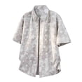 thumbnail image 4 of ZVNAΖH Men's Retro Star Print Shirt, Short Sleeve Collared Button Down Top for Summer Vacation & Daily, S-5XL, 4 of 9