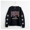 thumbnail image 4 of Women's Gameday Couture  Black Denver Broncos Pure Victory Rhinestud Star-Sleeve Pullover Sweatshirt, 4 of 4