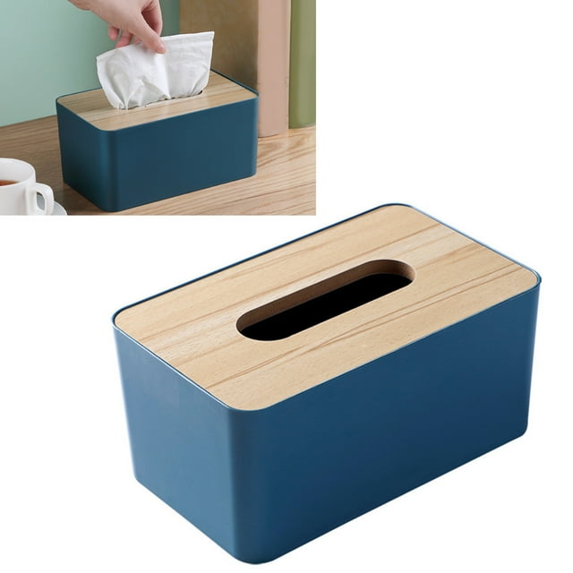 Organizador De Caja De Pañuelos De Plástico Con Tapa De , Larga Vida útil, Diseño A Prueba De Polvo, Decoración Sofisticada, De Pañuelos Conveniente