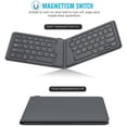 thumbnail image 2 of KOMI Foldable Bluetooth Keyboard, Ultra-Thin Folding Rechargeable Keyboard, Portable Wireless Keyboard for Laptop iPhone iPad, Compatible with All iOS Android Windows Tablet Smartphone Devices, Gray, 2 of 5