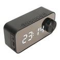 thumbnail image 4 of Altavoz Bluetooth inalámbrico multifunción Cancelación de ruido Pantalla de temperatura transmisión de voz Radio FM espejo despertador negro, 4 of 8