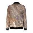 thumbnail image 4 of Chaquetas y abrigos casuales sin capucha de manga larga para mujer, chaqueta tipo cárdigan con bolsillo estampado, chaqueta con cremallera, abrigo casual de manga larga, abrigo de poliéster para mujer, 4 of 5