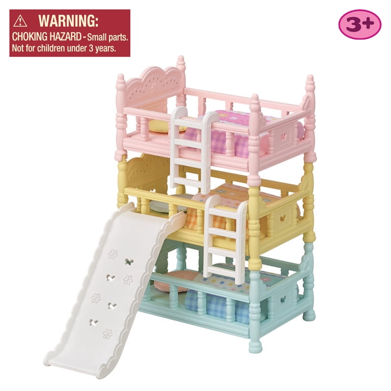 Calico Critters Triple Bunk Beds, Dollhouse Furniture Set photo 2