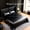 Black, variant on Satin Bed Sheets, Full Size Sheets Set, 4 Pcs Silky Bedding Set with 15 Inches Deep Pocket for Mattress (Full, Navy Blue)