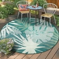 thumbnail image 2 of Aonewoe Round Outdoor Rugs 6Ft Waterproof Patio Plastic Straw Rug Reversible Camping Carpet Indoor Outdoor Area Rug for Patio,Deck,Balcony,Picnic,Beach,Outside, 2 of 8