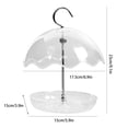 thumbnail image 3 of Wind Rain Resistant Hanging Bird Feeder - Outdoor Waterproof Bird Feeding Station for Garden Yard Patio Wild Bird Accessory(White 7 Inch), 3 of 8