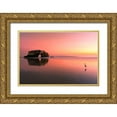 thumbnail image 1 of Li, Rob 32x23 Gold Ornate Wood Framed with Double Matting Museum Art Print Titled - Sunset at the Natural Bridge-2, 1 of 4