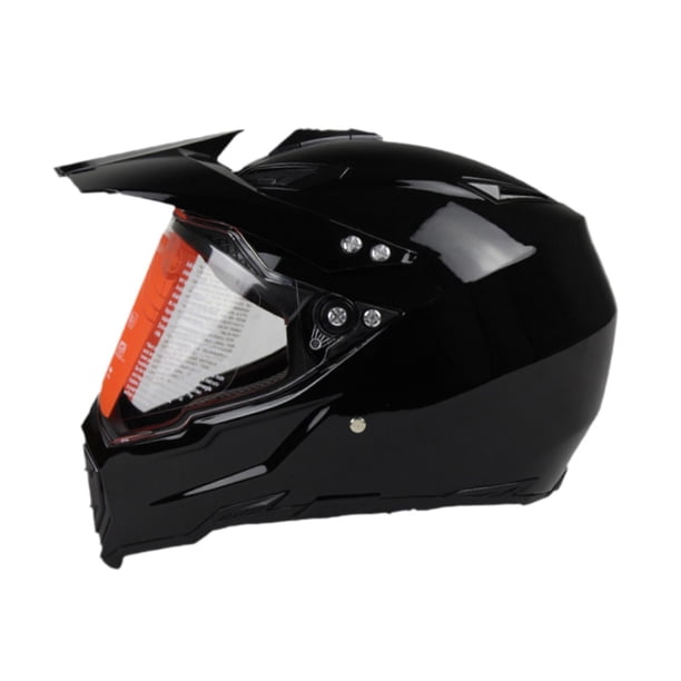 Casco de motocicleta con ventilación, casco de bicicleta de montaña para adultos, mujeres y hombres Negro brillante XL