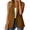 Coffee, variant on Women's Sleeveless Blazer Vest Single Button Notched Lapel Solid Color Casual Work Suit Jackets Tops for Office Business Everyday Olive Green