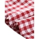 thumbnail image 5 of BLUSA DE MUJER CON COLLAR PETER PAN EN CONTRASTE Y MANGAS CORTAS PUFF, CAMISA A CUADROS ROJA S, 5 of 6