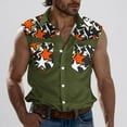 thumbnail image 2 of GERsome Men's Sleeveless Tank Tops Color Block Button Up Casual Tank Shirts with Pockets Summer Beach Vacation Tops S-3XL, 2 of 5