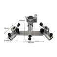 thumbnail image 6 of Fishing Rod Holder Double Head 360 Degree Rotatable Thickened Left Right Sliding Universal Accessories Aluminum Alloy Chair Style Fishing Pole Support Fishing Gear, 6 of 7