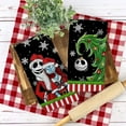 thumbnail image 5 of Christmas Jack Kitchen Dish Towels Set of 2, Sally Ni GHT m are BE.Fore Xmas Tree Skull Hand Towels Black Drying Baking Cooking Cloth, Funny Holiday Home Kitchen Decor 18x26 Inch, 5 of 7