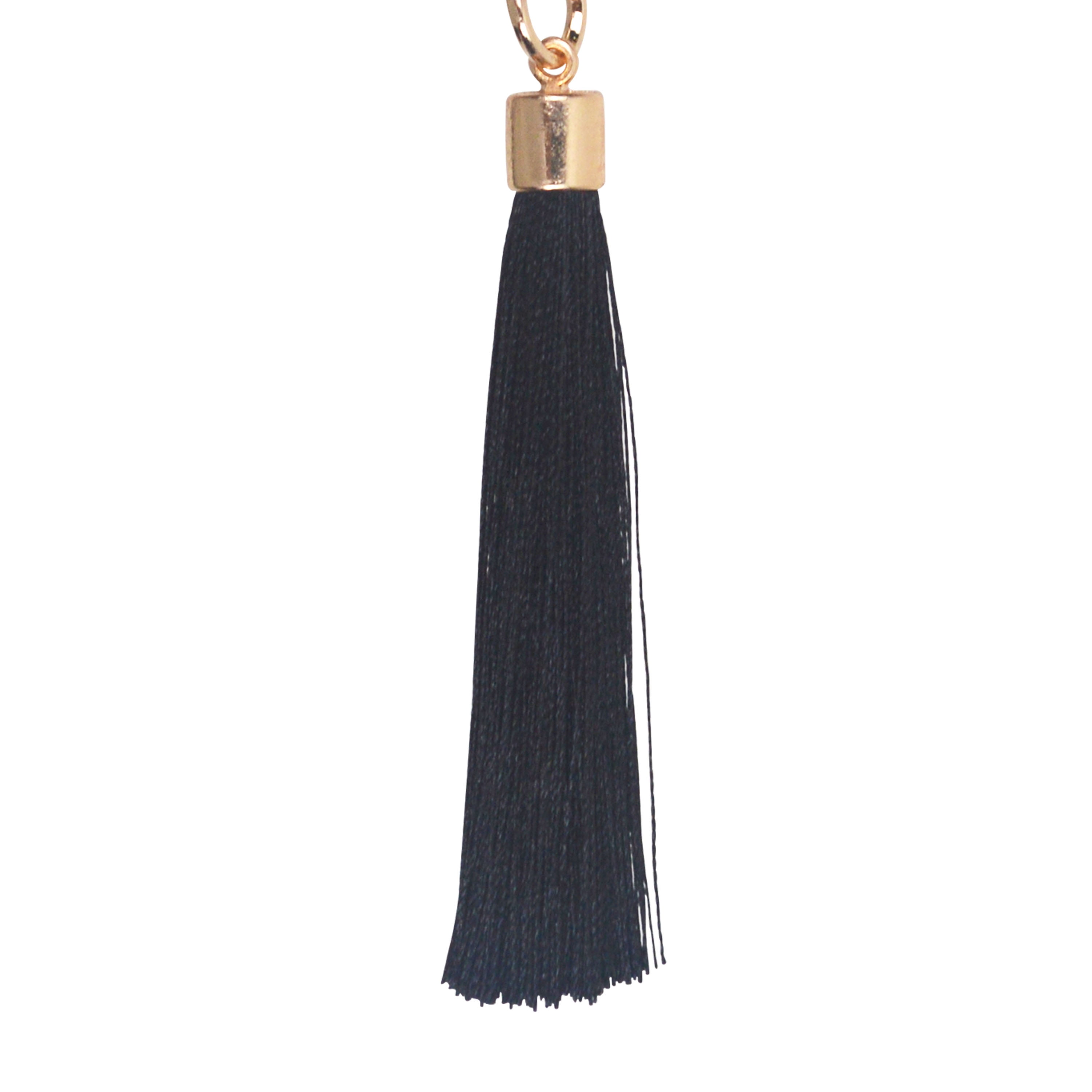 Way To Celebrate Grad Rose Gold/ Black/ Yellow Metal Key chain with Tassel, 5 in H