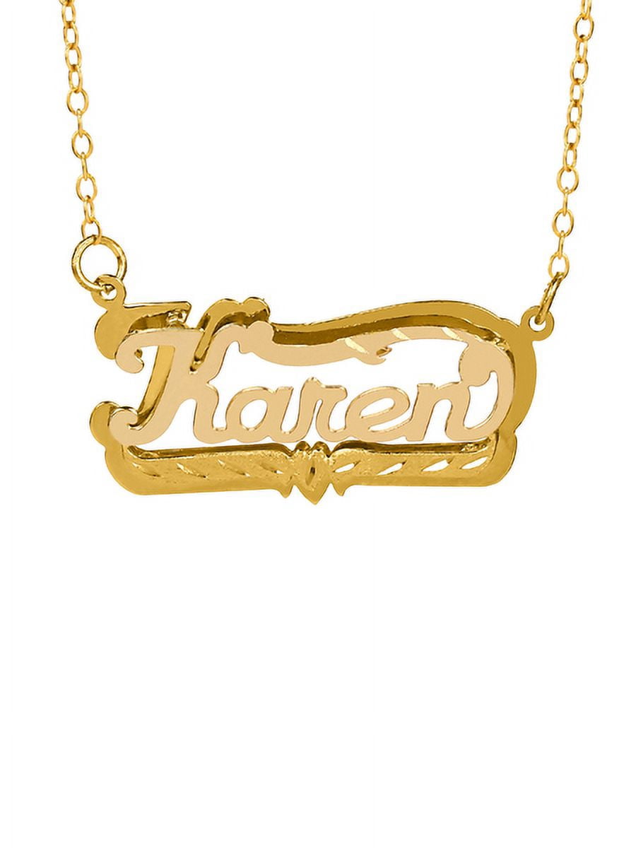 Personalized Name Necklace with Diamond Cut