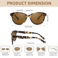 thumbnail image 6 of Retro Cat Eye Sunglasses for Women, Tortoise & Floral Print Frame, Face-Flattering Curved Silhouette for Daily Street Wear, 6 of 10