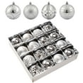 thumbnail image 2 of Neoyler Christmas Ornaments Christmas Decorations Set of 16 Pieces Gift Box Shatterproof Christmas Balls for Christmas Tree Decor Indoor Holiday Classic Ornament Set Christmas Balls Ornaments Silver, 2 of 9