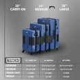 TACH V3 Lightweight 3pc Hardside Luggage Suitcase Set w/Charge Ports