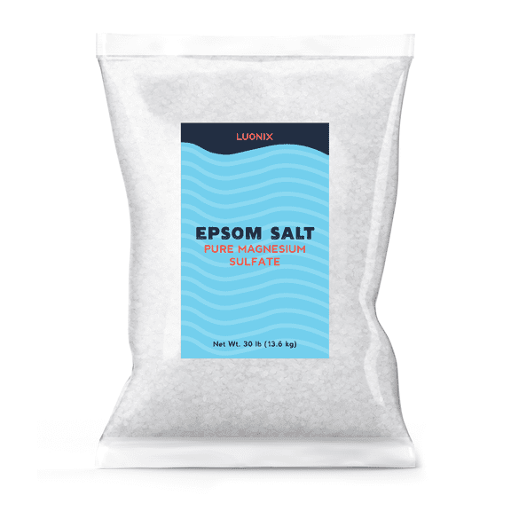 Luonix Epsom Salt, 30 lbs, Bulk, Bath Soak, DIY Bath Bombs