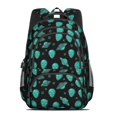 thumbnail image 2 of Alien and Planet Black Pattern Backpack for School, Cute School Bag with Adjustable Shoulder Straps and Padded Back, 16.9"x12.6"x5.9", 2 of 5
