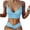 Light Blue, variant on Abcnature Women's Bikini Swimsuits Sets, Thong Bikini Sets Bikini Two Piece Filled Soild Beachwear Swimwear Bikini Sets for Women Green L