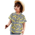 thumbnail image 3 of ibiyuan Uniform Shirts for Boys Button Down Shirt Tropical Print Short Sleeve Everyday Pullover Tops T-Shirts Infant To Big Kid,4-5 Years, 3 of 7