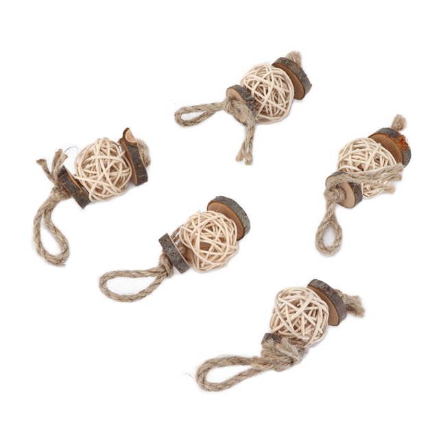 Pet Bitten Rattan Ball, Sepak Takraw Balls Toy Durable for Parrots for Rabbits for Hamster