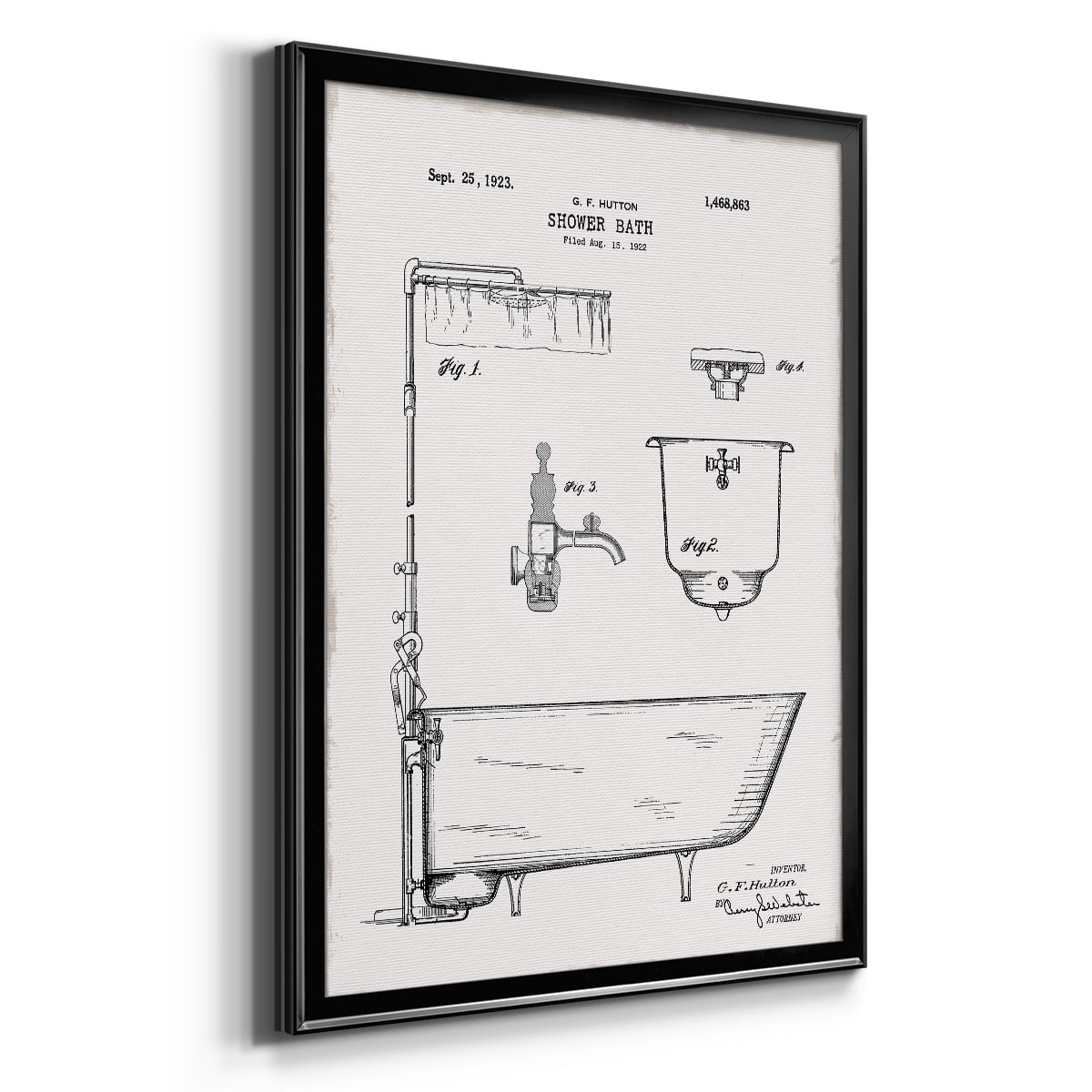 Vintage Bath I Premium Classic Framed Print - Ready to Hang